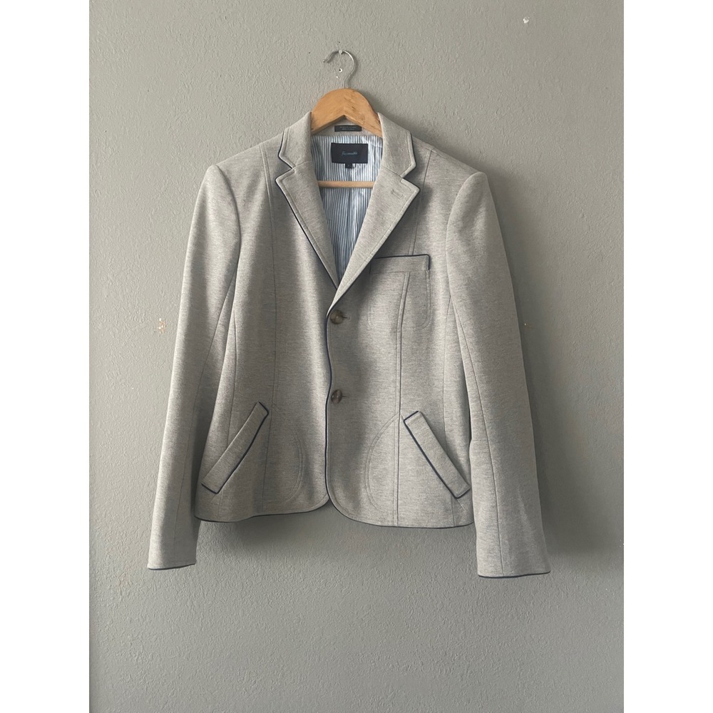 Faconnable Grey‎ Navy Piped Lined Blazer